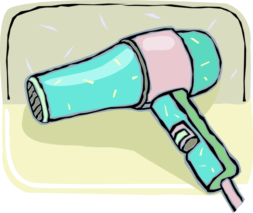 Download Hair Dryer Clipart Hair Dryers Towel Clip - Hair Dryer (833x700)