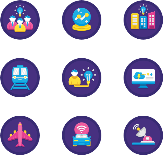 Smart Technology - Technical Icons (600x564)