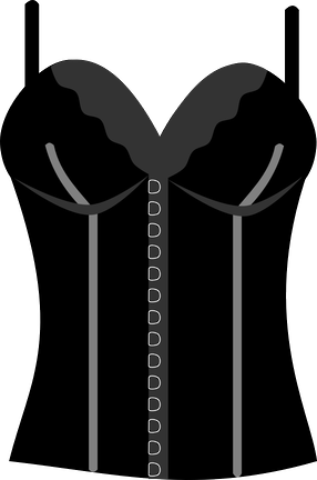 Dani Moraes - Black Lingerie Clip Art (286x432)