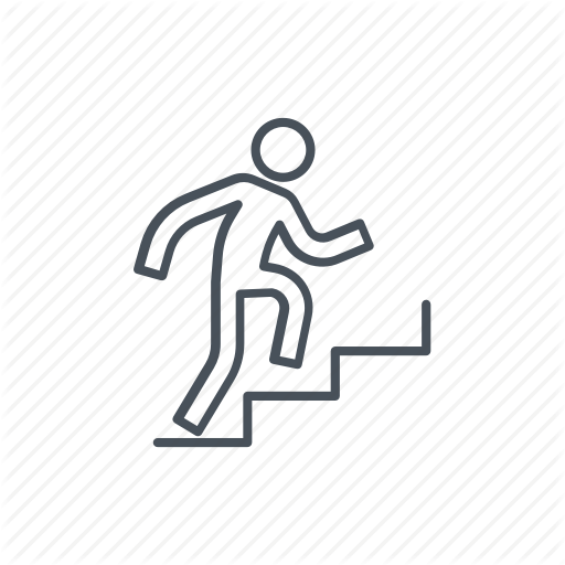 Climbing Stairs Icon Clipart Stair Climbing Clip Art - 爬 樓梯 Icon (512x512)