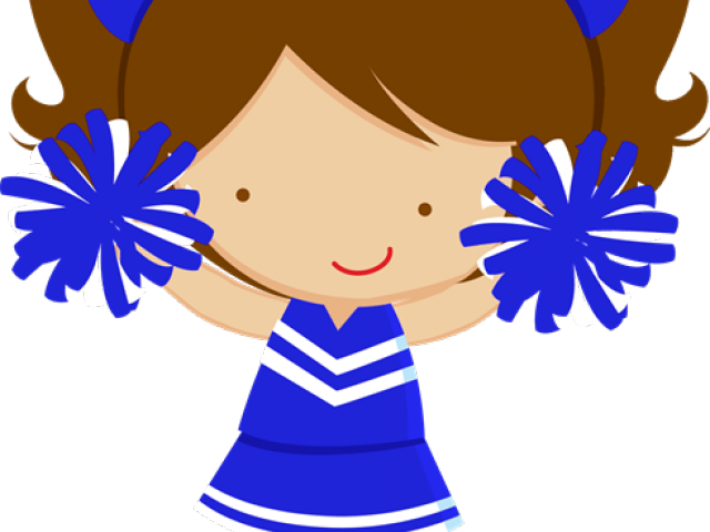 Picture Black And White Library Cheerleading Clipart - Cheerleader Clipart Blue (640x480)