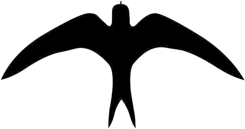 Swallow Silhouette Clip Art Flying Bird - Aves En Blanco Y Negro (1024x704)