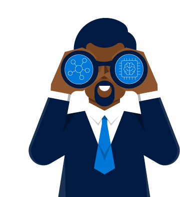 Move To The Intelligent Edge With Azure - Looking Through Binoculars Png (370x399)