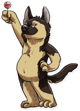 Стикер Овчарка - German Shepherd (360x360)