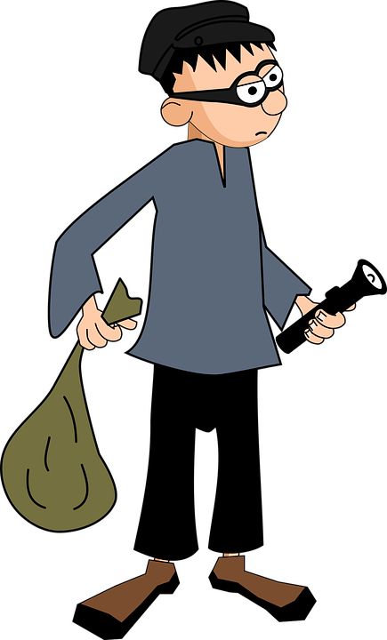 Clipart Royalty Free Burglar Clipart Theft - Thief Png (435x720)