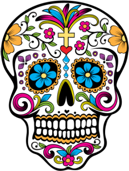 Clip Art Transparent Download Calaveras Mexicanas Mujeres - Sugar Skull Tile Coaster (350x350)