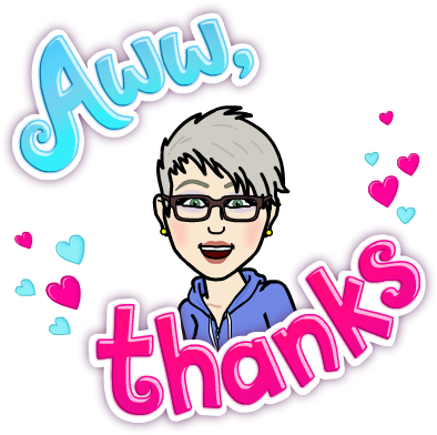 Wishing - Black Bitmoji Thank You (398x398)