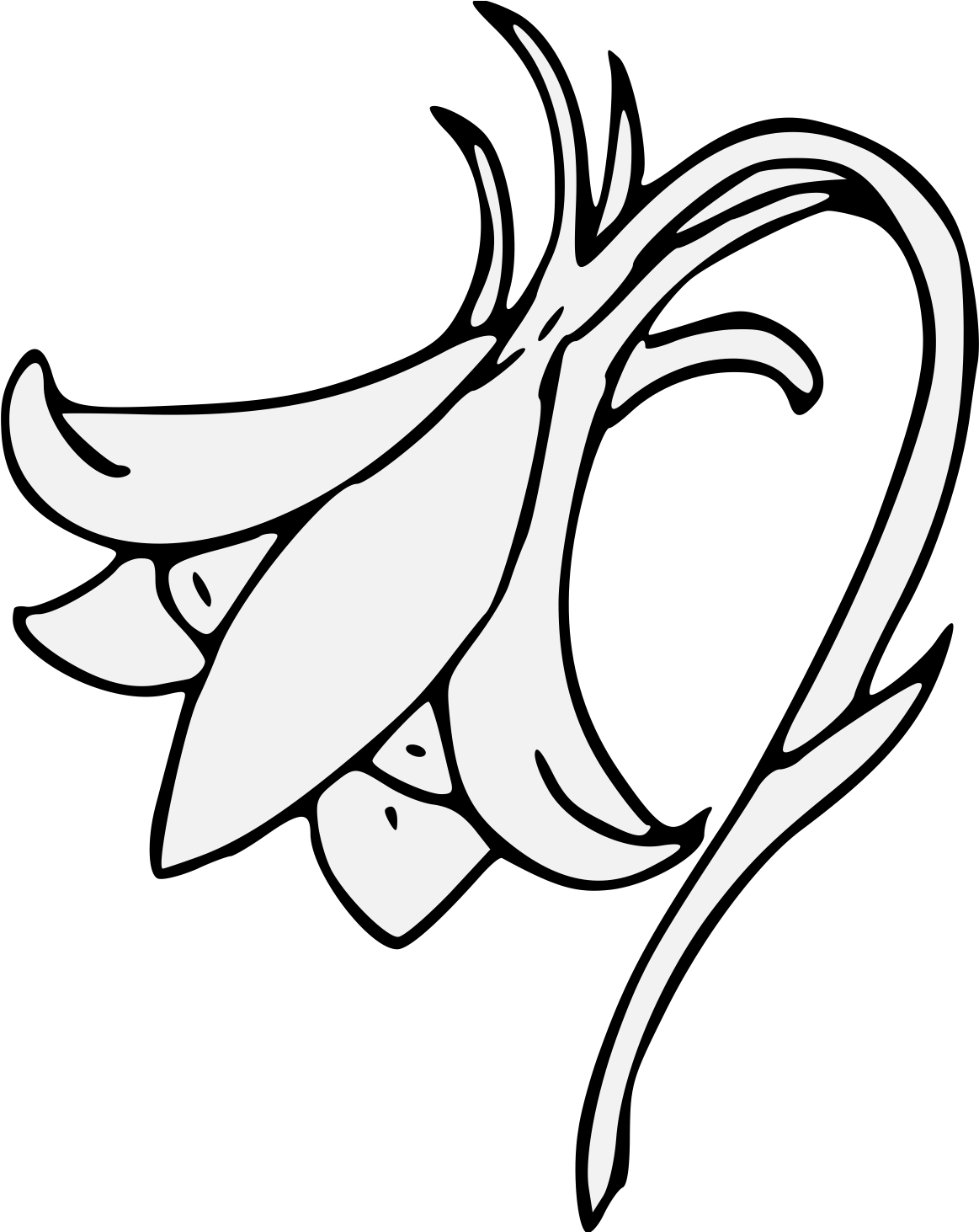 Columbine Slipped And Leaved - Flower (1218x1462)