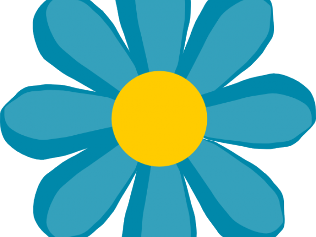 Petal Clipart Cute Blue Flower - Flower Clip Art (640x480)