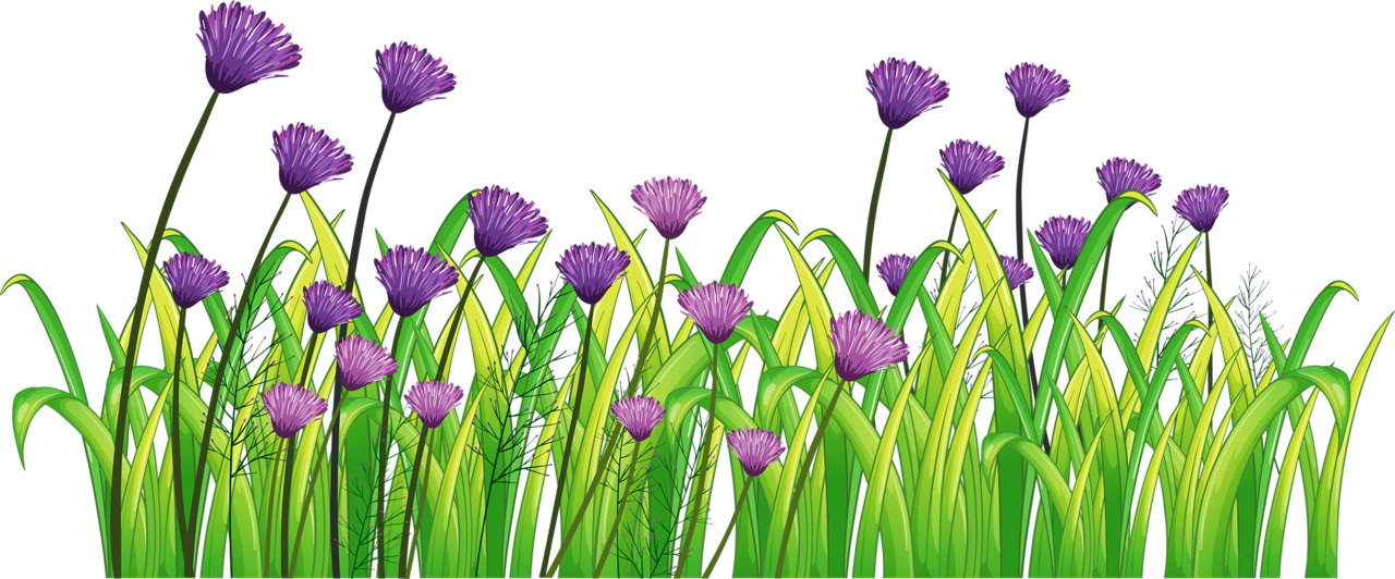 Flower Clipart Landscape - Fence With Flowers Clipart (1280x532)