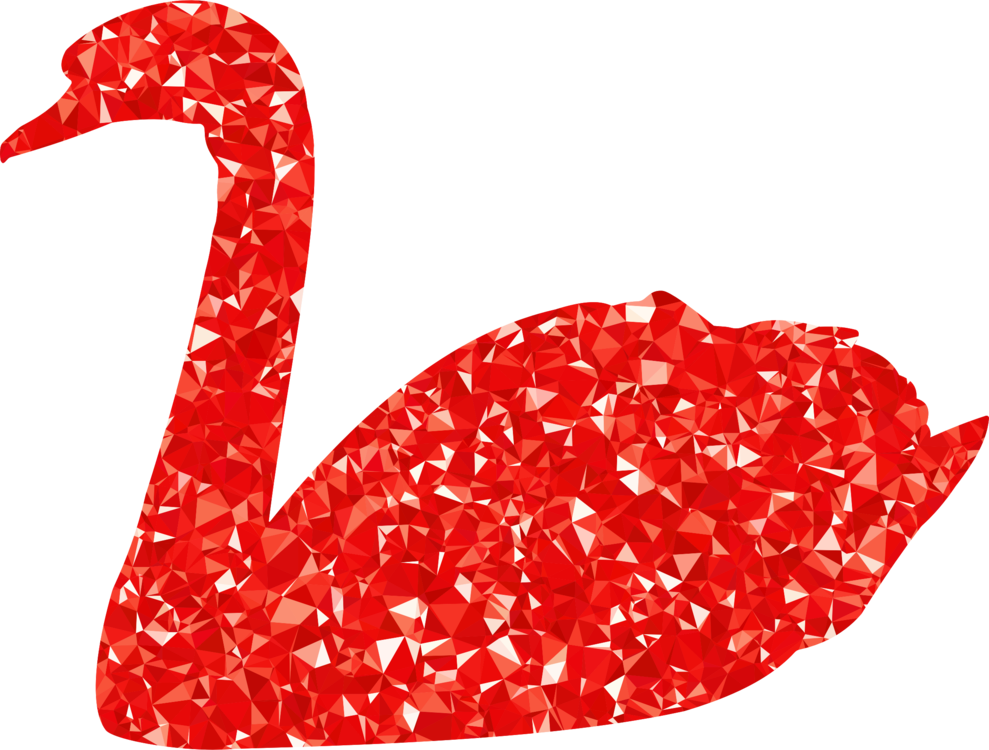 Cygnini Computer Icons Goose Red - Red Swan Png (989x750)