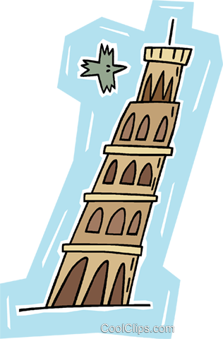 Leaning Tower Of Pisa Royalty Free Vector Clip Art - Leaning Tower Of Pisa (316x480)