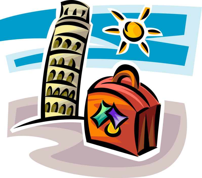 Vector Illustration Of Leaning Tower Of Pisa Campanile - Leaning Tower Of Pisa (797x700)