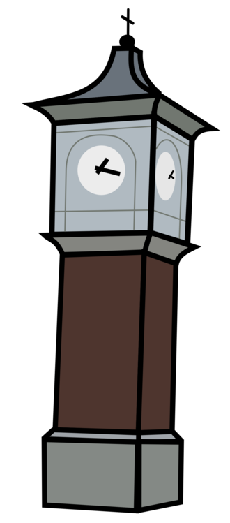 Clock Tower Lighting - Town Clock Clipart Png (530x750)