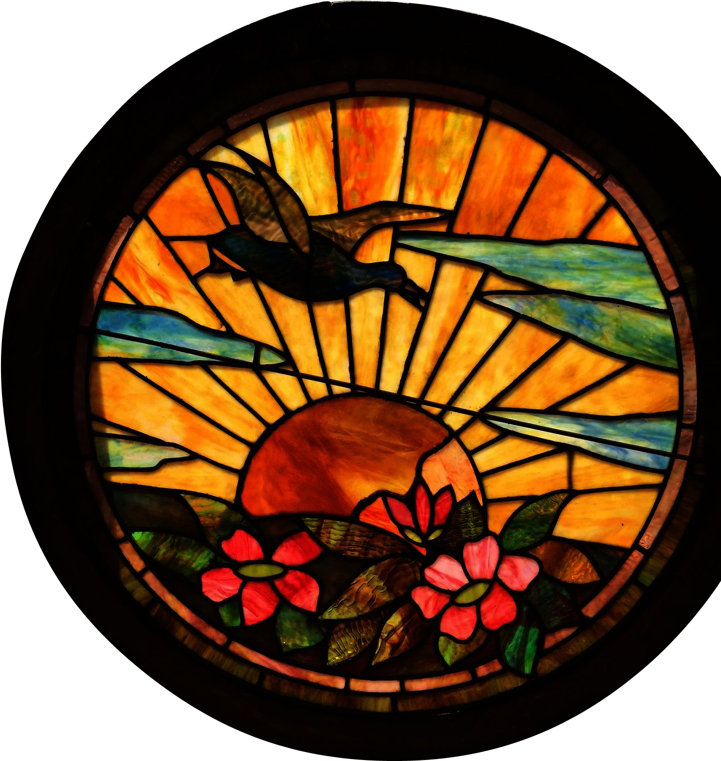 Spectacular Colors In This Scenic Stained Glass Window - Stained Glass (1550x1550)