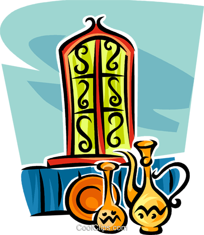 Stained Glass Windows And Vases Royalty Free Vector - Stained Glass Windows And Vases Royalty Free Vector (418x480)