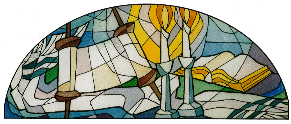 Congregation Beth Emeth Your - Jewish Stained Glass Window (1000x425)