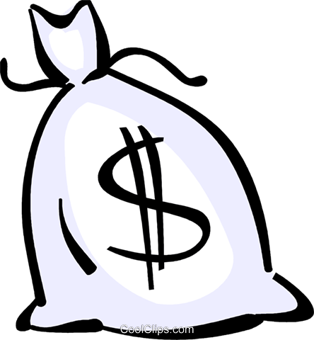 Money Bags Royalty Free Vector Clip Art Illustration - Saco De Dinheiro Vetor Png (444x480)