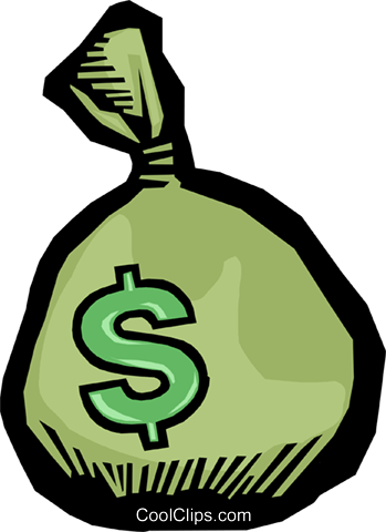 Money Bags Royalty Free Vector Clip Art Illustration - Illustration (349x480)