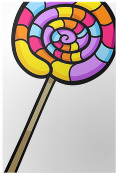 Lollipop Clip Art Cartoon Illustration Poster • Pixers® - Lízátko Kreslené (400x400)