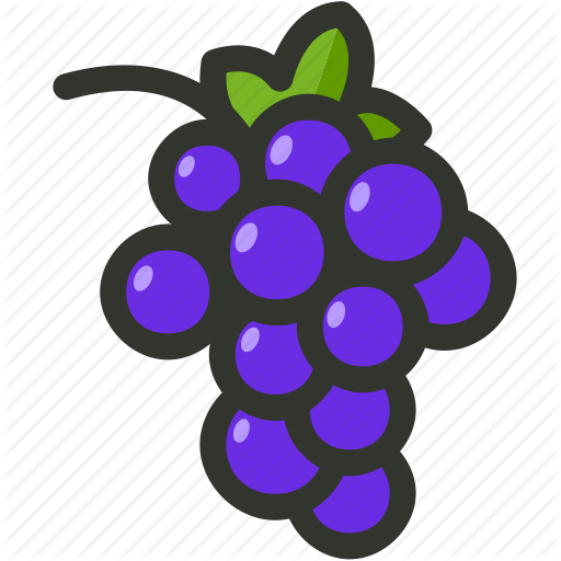 Grape Clipart Purple Food - Grape Icon (512x512)