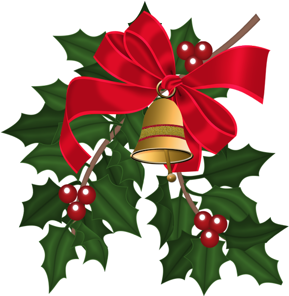 Christmas Bells & Holly Leaves Christmas Bows, Christmas - Esferas De Navidad Animadas (600x600)