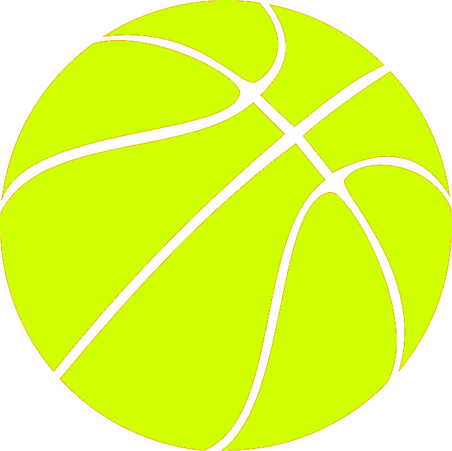 Basket Clipart Yellow - Basketball Ball Yellow Png (640x638)