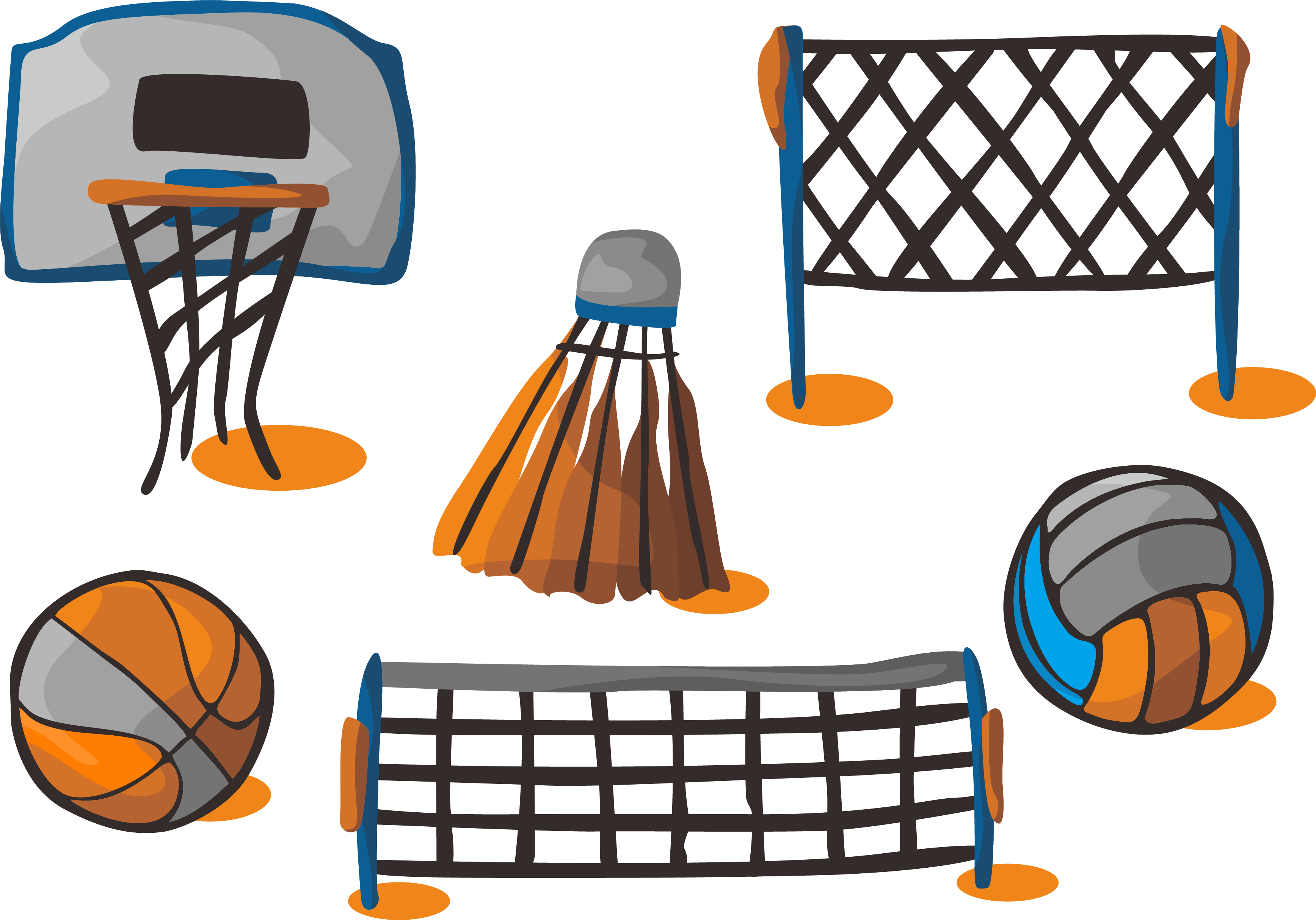 Stock Clipart Basketball Hoop - Basketball Volleyball Banner (3471x2426)