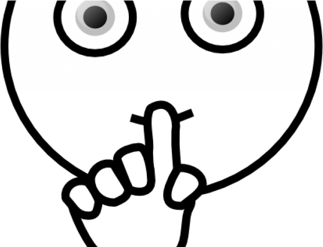 Shhh Clipart Quiet - Black And White Clip Art Quiet (640x480)