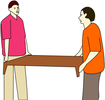 Table Furniture Mover Chair Computer Icons - People Moving A Table (364x340)
