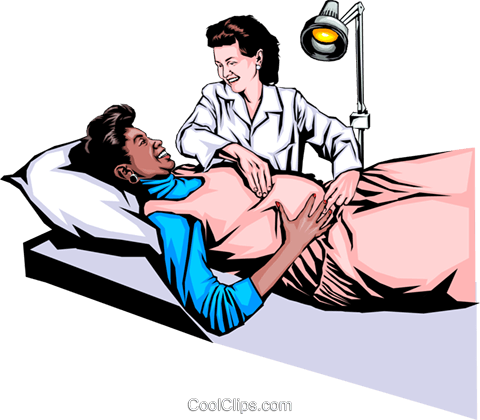 Pregnancy Examination Royalty Free Vector Clip Art - Illustration (480x420)