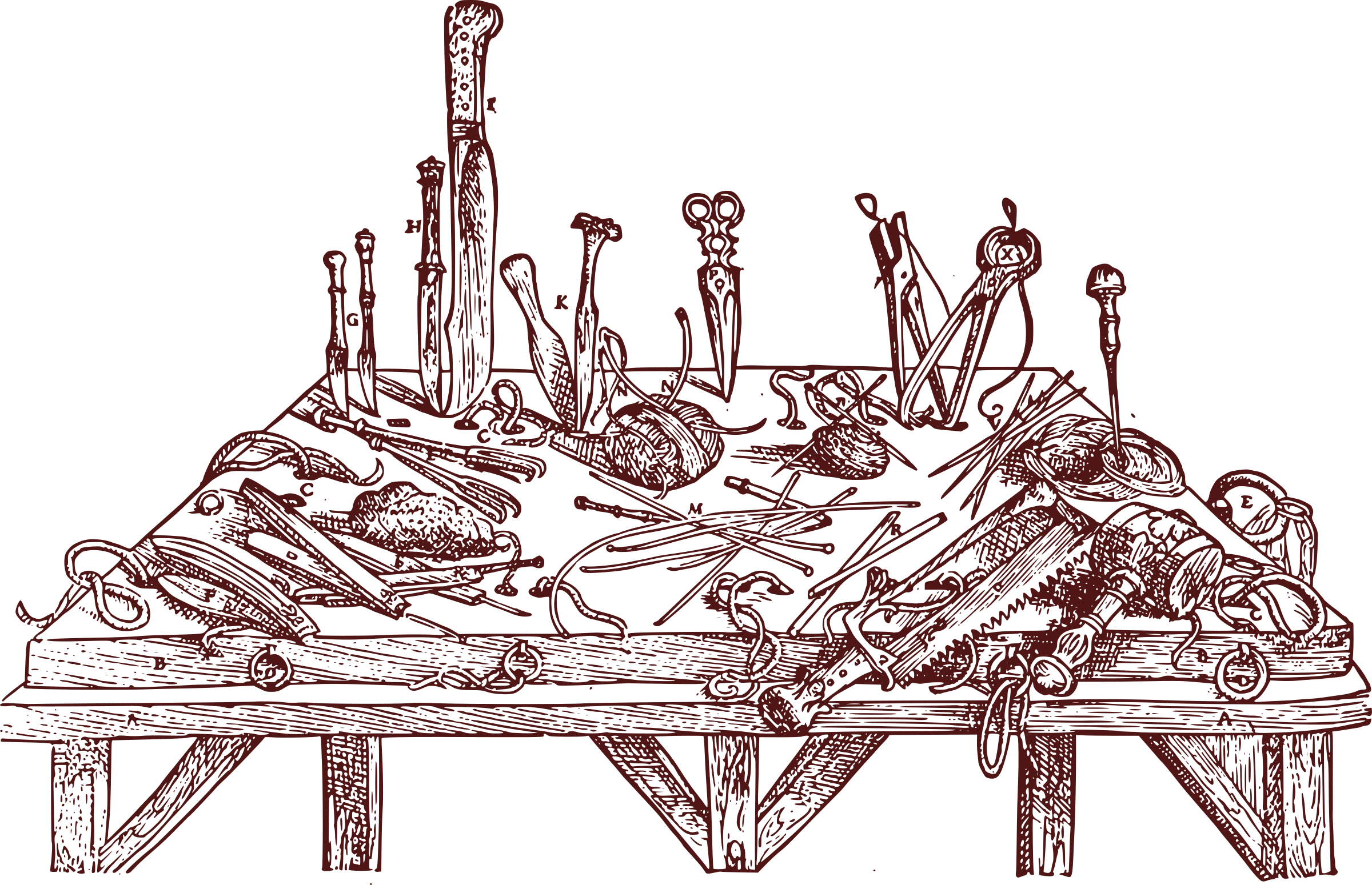 All Photo Png Clipart - 16th Century Surgical Instruments From De Humani Corporis (2400x1549)