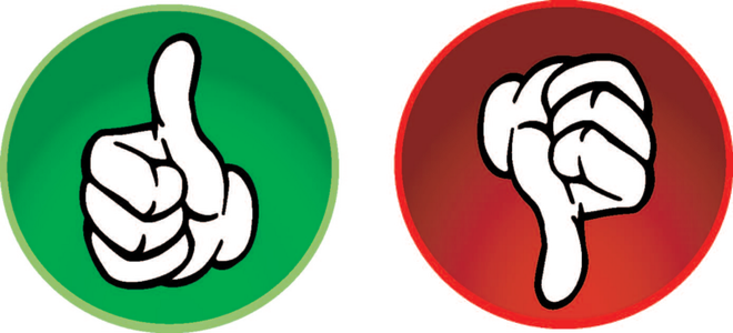 Clip Black And White Good And Bad Clipart - Certo Errado (660x300)