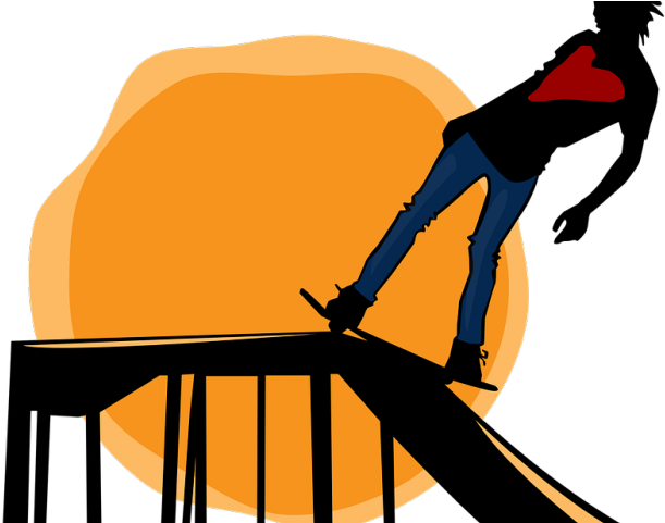 Skateboarding Clipart Skateboard Ramp - Funky Beat - Solo Piano - Piano Solo Sheet Music (640x480)