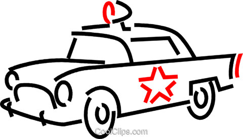 Police Car Royalty Free Vector Clip Art Illustration - Picture Frame (480x276)