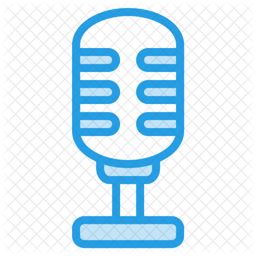 Loud, Mic, Microphone, Audio, Announcement, Radio, - Announcement Microphone Blue Clipart (512x512)