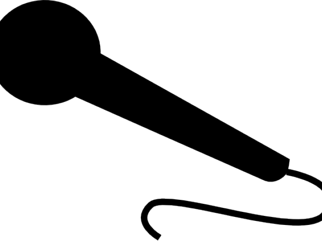 Microphone Clipart Silhouette - Clip Art (640x480)