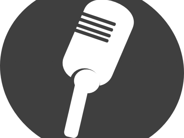 Microphone Clipart Old Time - Microphone Drawing Black And White (640x480)