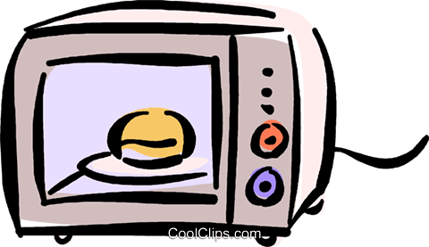 Microwave Oven Royalty Free Vector Clip Art Illustration - Microwave Conduction Convection Or Radiation (480x277)