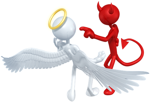 3d Character Angel And Devil - Illustration (550x358)