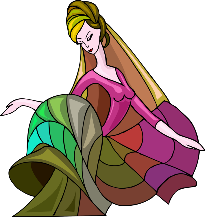 Dance Party Partner Dance Ball Drawing - Desenho Colorido De Grupo De Bailarina Dançando (709x750)