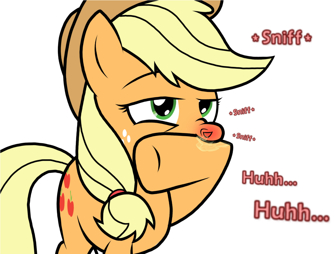 Applejack Artist Sneezyapplejack Flu Illness Artistsneezyapplejack - Sneeze Red Nose (1280x960)
