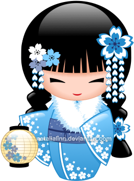 Winter Kokeshi By Natalialinn On Deviantart - Maiko Kokeshi Doll Cute Japanese Geisha Girl (450x450)