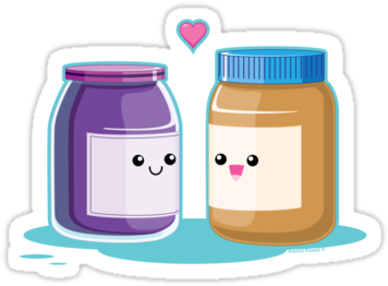 Clipart Library Download Clipart Peanut Butter And - Kawaii Peanut Butter Jelly (375x360)