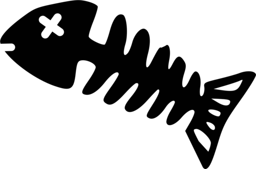 Skeleton Fish Bone Fish Bone Computer Icons - Fish Bone Clipart (514x340)