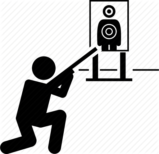 Gun Shot Clipart Gan - Army Training Icon (512x496)