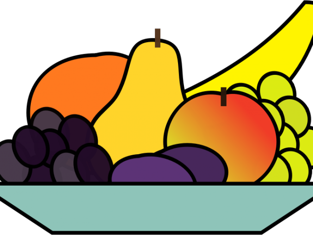 Plate Clipart Bowl - Fruit Bowl Clip Art (640x480)