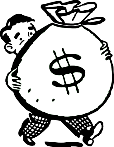 Money Bag Clipart Money Bag Clipart Green Money Bag - Money Bag (366x471)