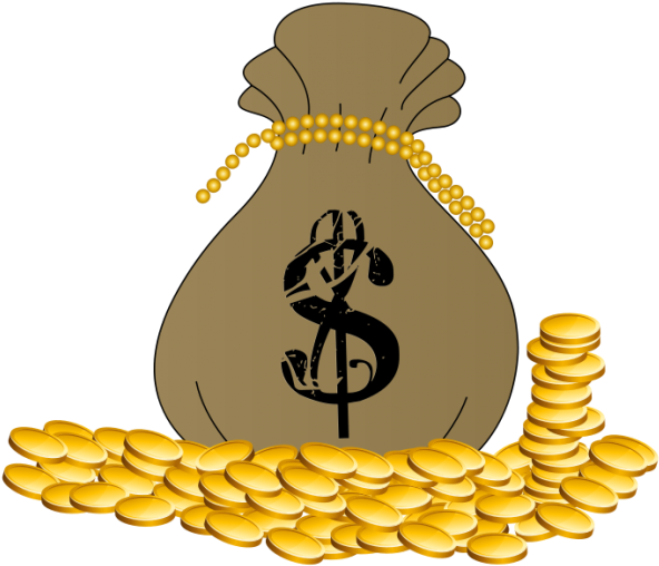 Png Royalty Free Library Craft Projects Symbols Clipartoons - Bag Of Coins Clipart (650x591)