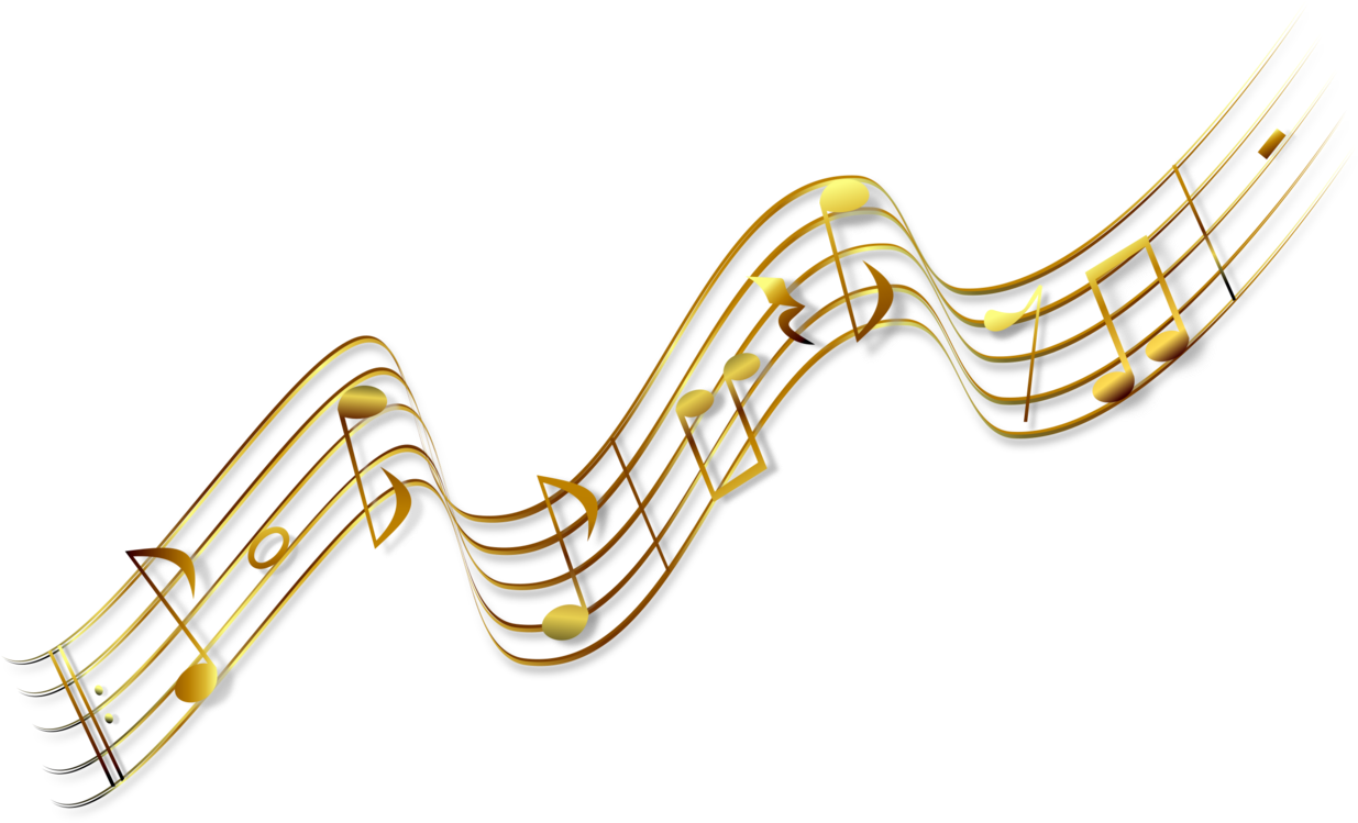 Musical Note Musical Theatre Sheet Music Music Download - Gold Music Notes Transparent Background (1249x750)